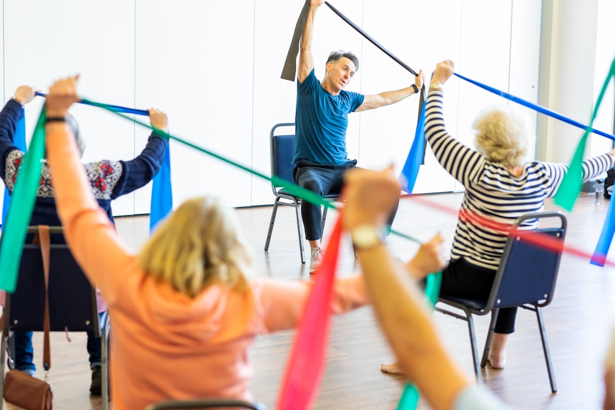 Active adult enjoying outdoor fitness activities